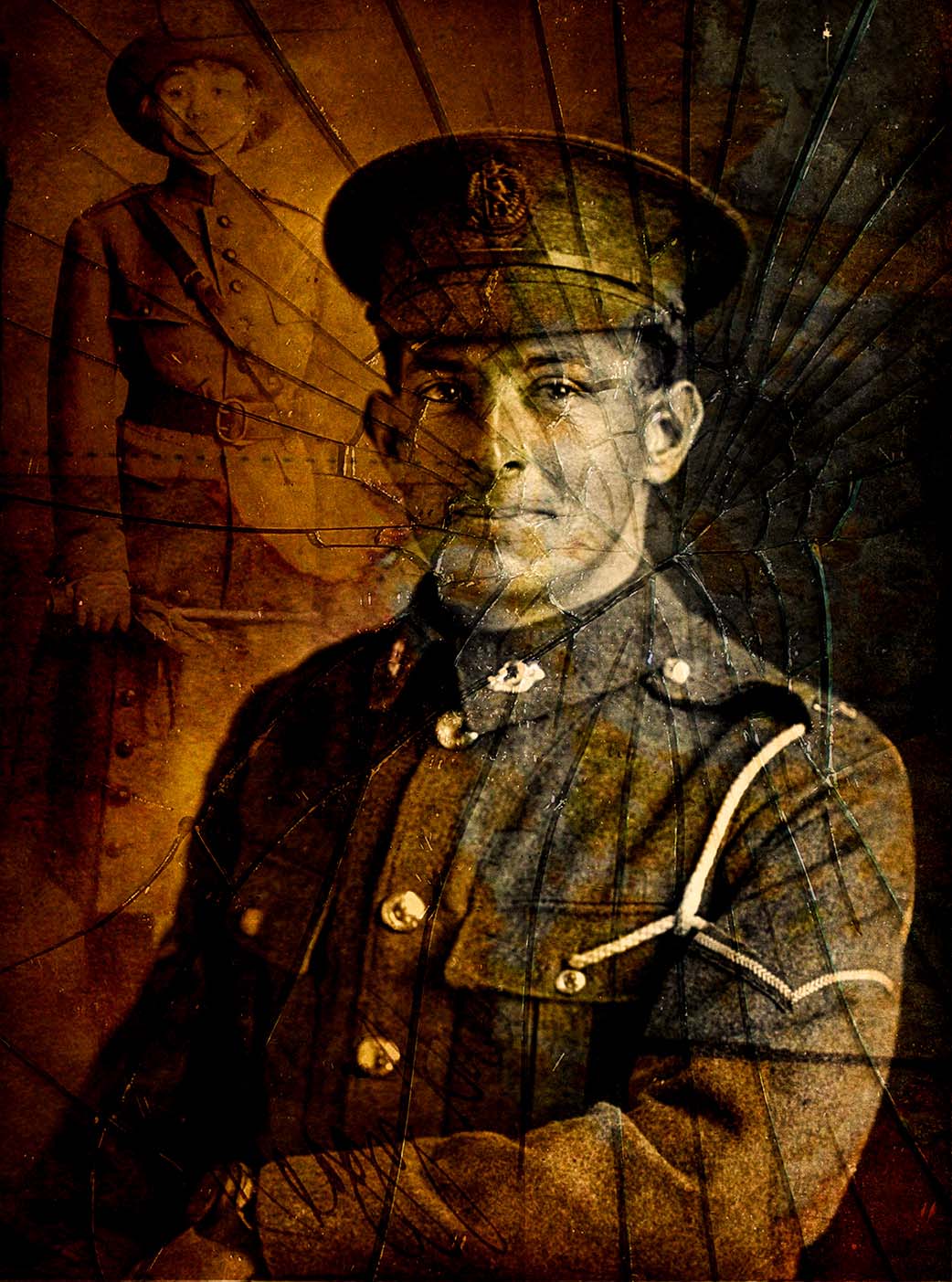 Portrait of officer with fience